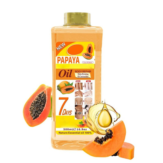 500ml Papaya Oil for Skin Brightening - Organic Papaya Oil for Face - Soft 7 Body Oil, Moisturizing