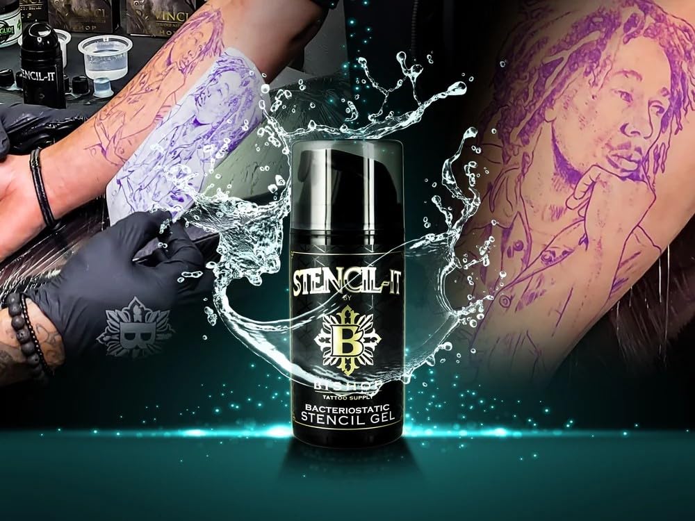 Bishop Tattoo Supply Stencil-It Gel, Transfer Gel, Accessories for Professional Artists, Made in USA, 3.3 Ounces