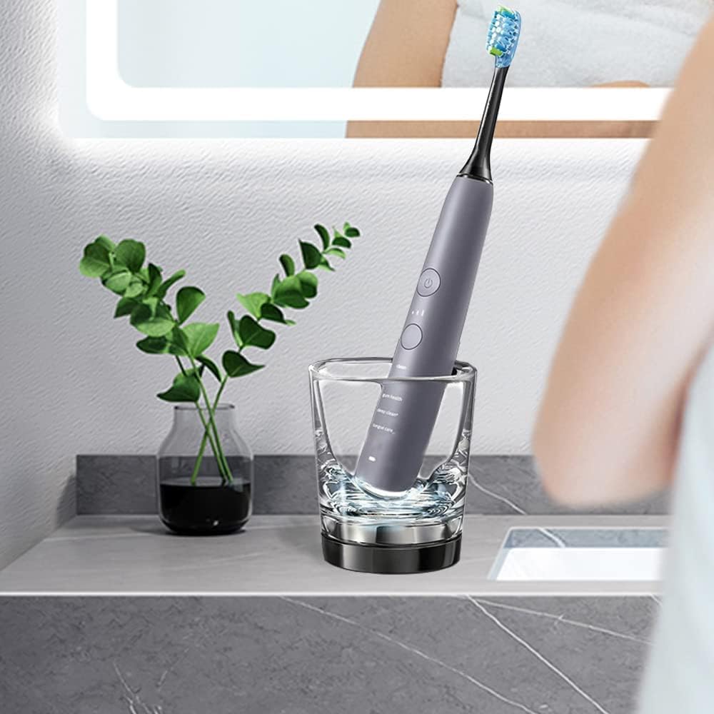 Replacement Electric Toothbrush Charger Base Charger Glass Cup CBA2001 Compatible with Philips Smart 9300 9500 9700 Series, Replacement Soni Care for HX9901 HX9903 HX9924 HX9954 HX9957 HX9984