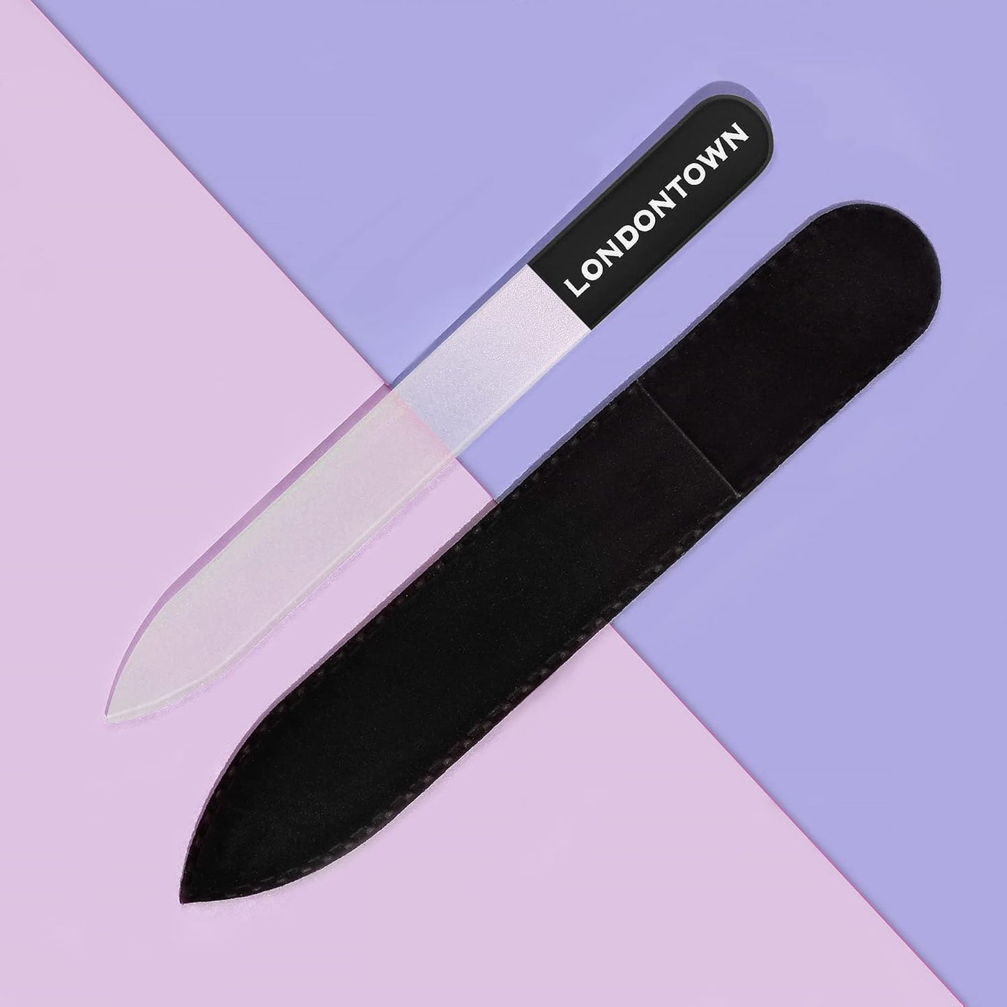 Black Glass Nail File - Durable & Gentle on Nails | 0.48 oz (Single Pack)