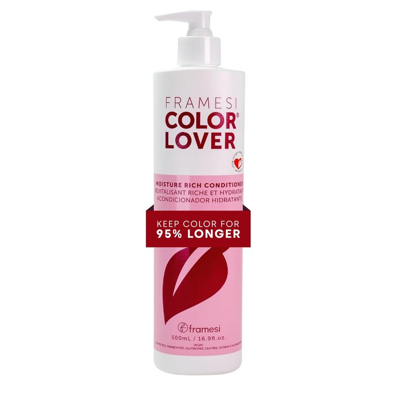 Framesi Color Lover Moisture Rich Conditioner - Hydrating Conditioner for Color Treated Hair - Sulfate Free Conditioner for Dry Hair - Moisturizing Conditioner with Quinoa + Coconut Oil (16.9 fl oz)