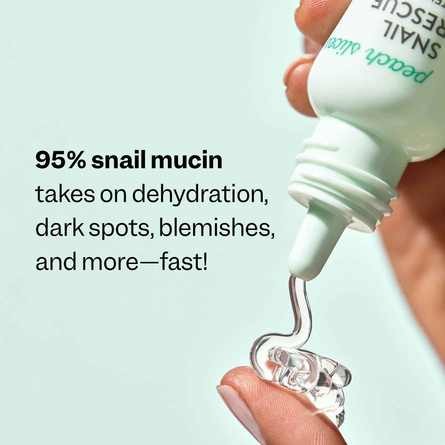 Peach Slices - Snail Rescue Intensive Serum (1.01 oz) - 95% Snail Mucin Concentrate - Reset, Renew & Smooth - Birch Juice, Hyaluronic Acid & Cica - Vegan & Cruelty Free - Korean Skin Care & Beauty