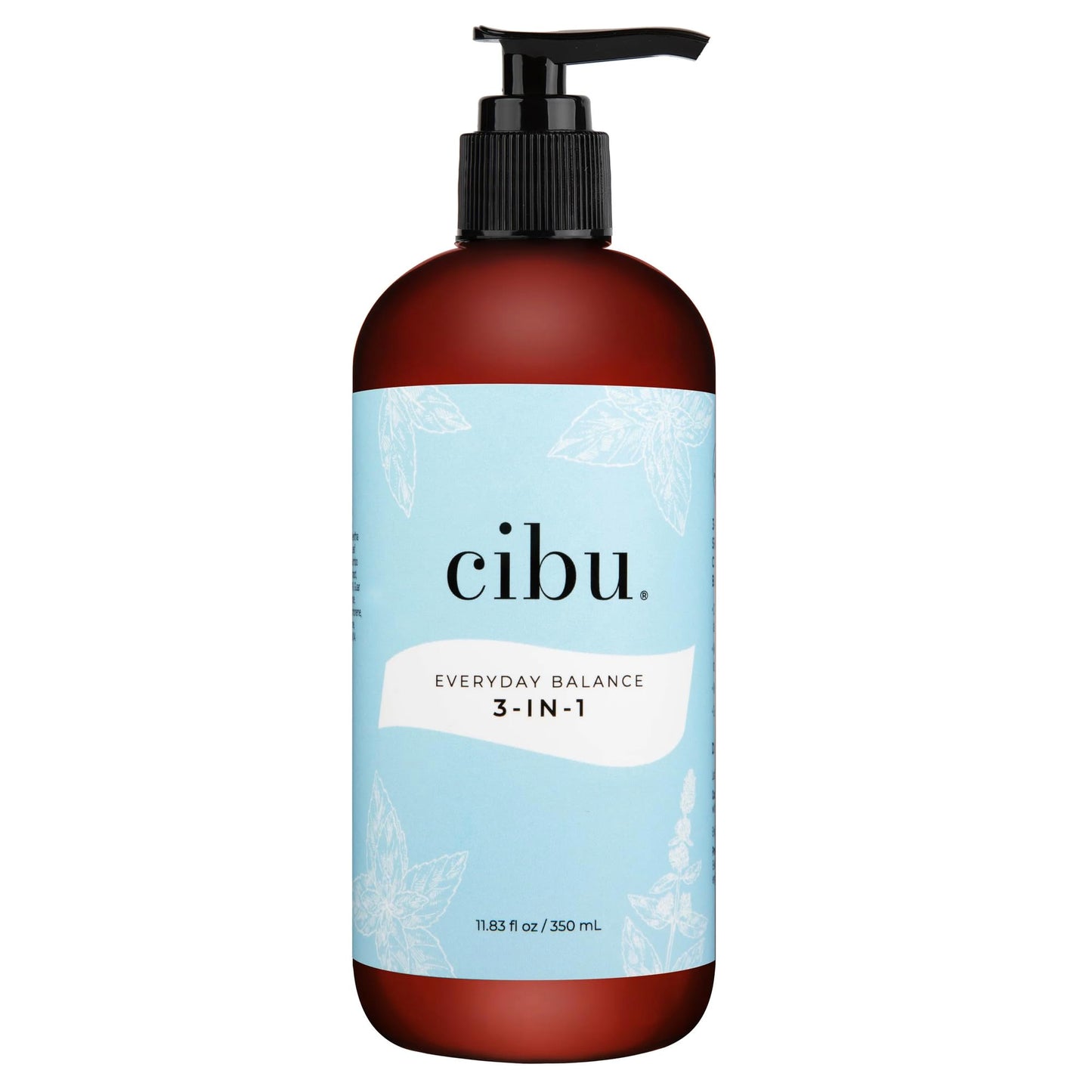 CIBU Shampoo, Conditioner & Body Wash 30021, 11.83 fl oz (350 ml), Sulfate-Free, Fresh Scent, For All Skin & Hair Types, Men/Women Hair, Body, Face & Bubble Bath