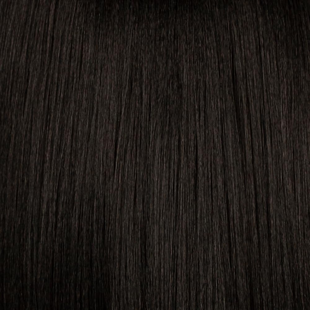 Vivica A. Fox BRIE-V, Futura Synthetic Heat Resistant Fiber, Pure Comfort Cap, Straight Top Style with Layered Loose Curl Flip Full Wig (1 Jet Black)