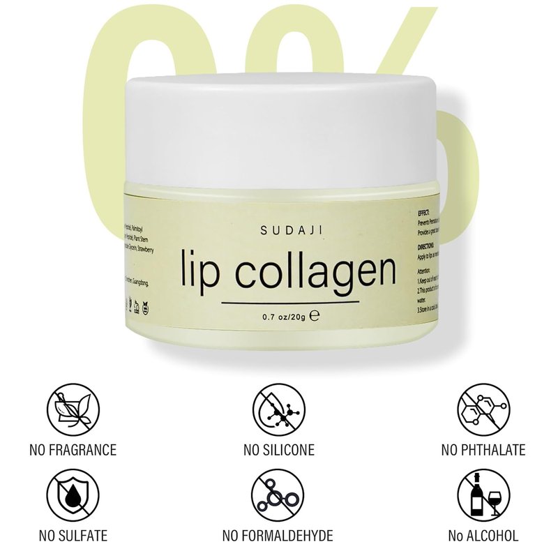 Lip Collagen + Peptide Mask | Nourishing Hydrating Lip Balm with Vitamins E & A - 0.7oz Coconut Flavor