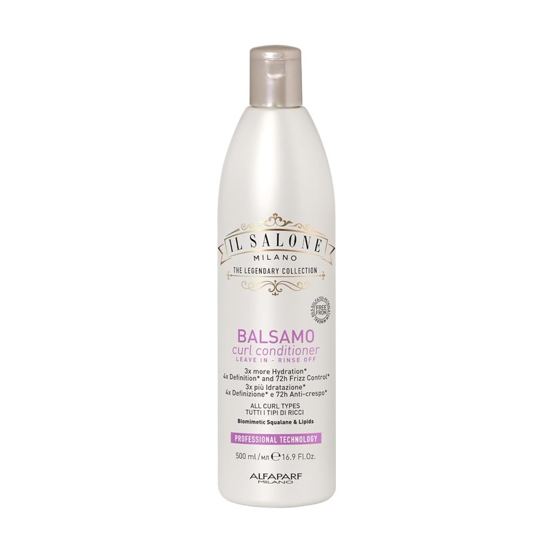 Il Salone Milano Curl Conditioner - Dual Use Leave-In or Rinse Off | Heat Protection & Hydration for All Curl Types (16.9 fl oz)
