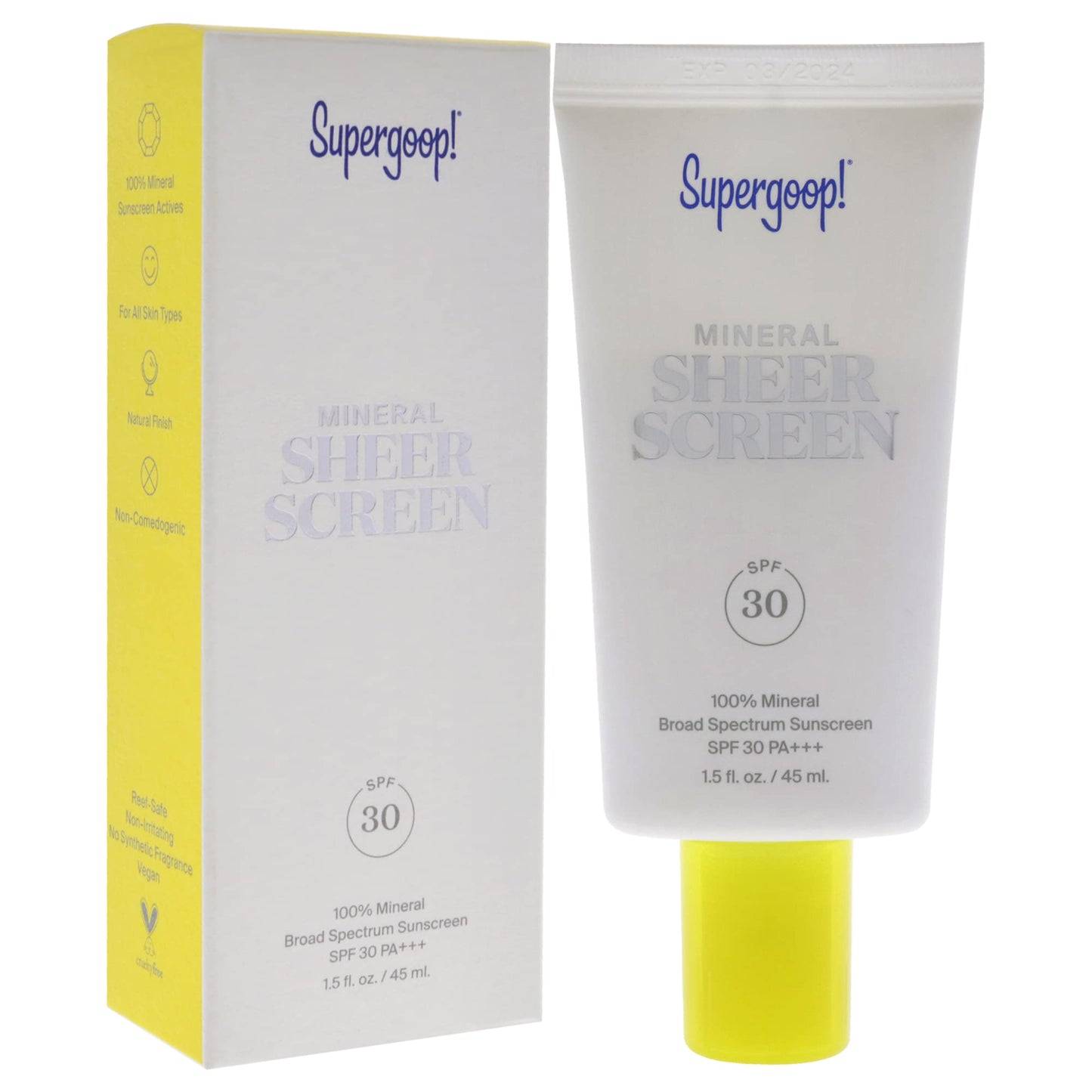 Supergoop Mineral Matte Screen SPF 30 Sunscreen Women 1.5 oz