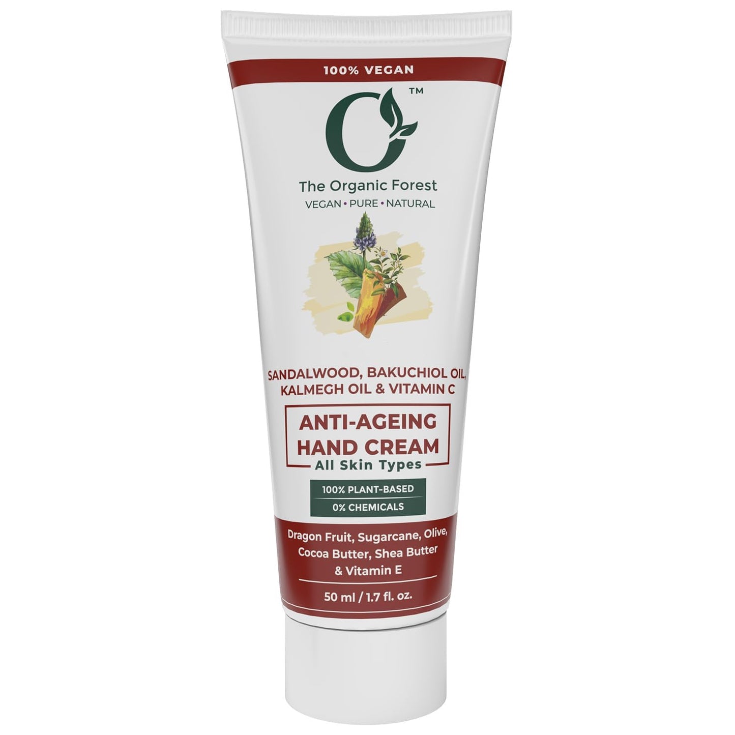 Anti-Aging Hand Cream with SPF Protection - Plant-Based Formula with Bakuchiol, Shea Butter & Vitamin C | Moisturizes Dry, Cracked Hands