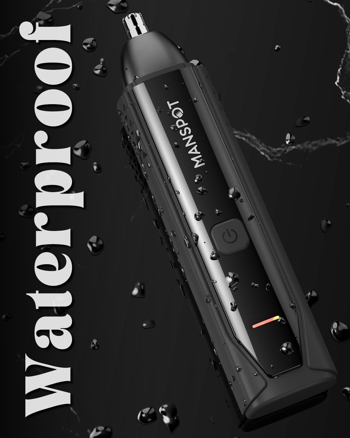 Nose & Ear Hair Trimmer for Men - 10000 RPM Electric Trimmer with Vacuum System | IPX7 Waterproof, USB-C Charge, 90min Runtime