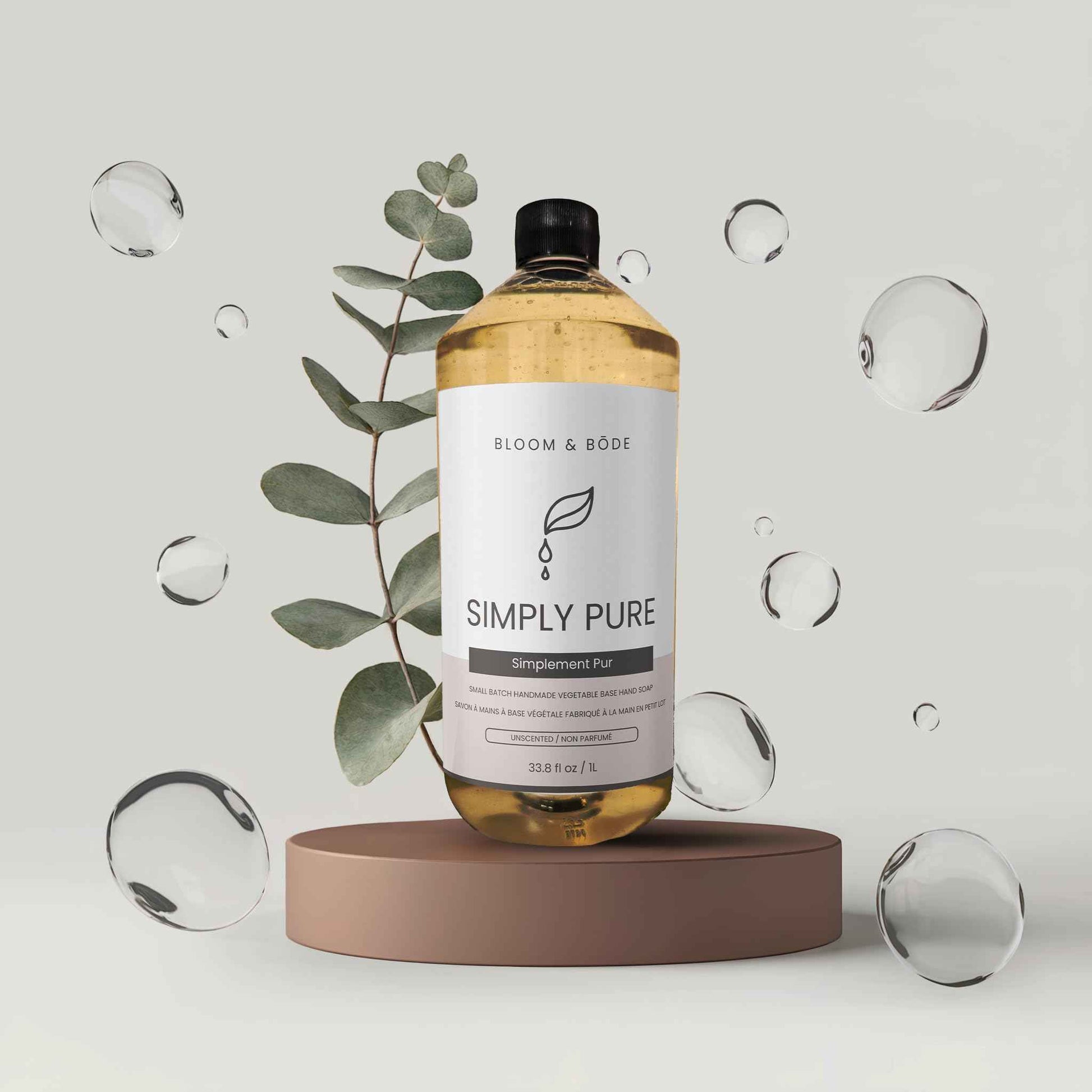 Luxury Liquid Hand Soap - Unscented Hand Wash - Gentle Hand Soap with Aloe Vera - Handsoap for Bathroom & Kitchen - Moisturizing Hand Soap, Simply Pure Scent (Unscented), 33.8 fl. oz.