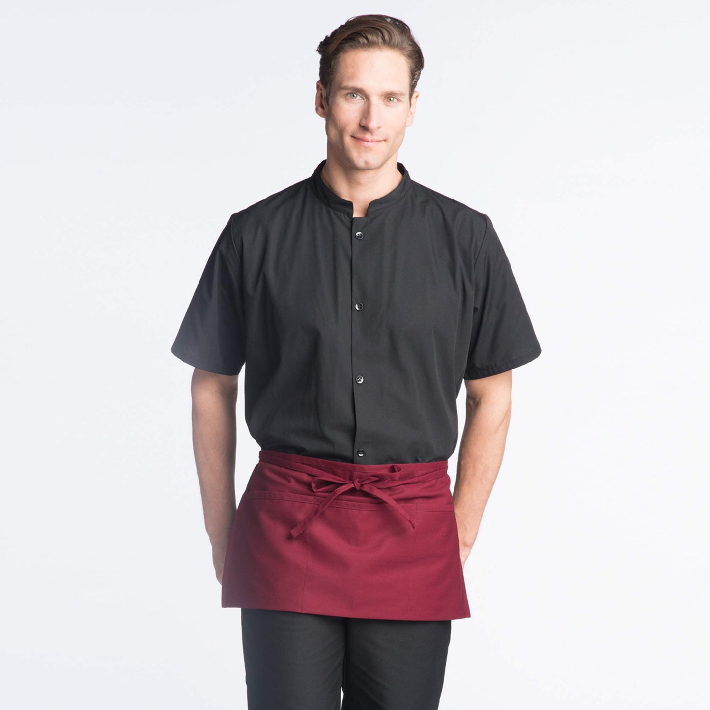 Uncommon Threads Unisex Waist Apron 3 Section Pocket, Black, One Size