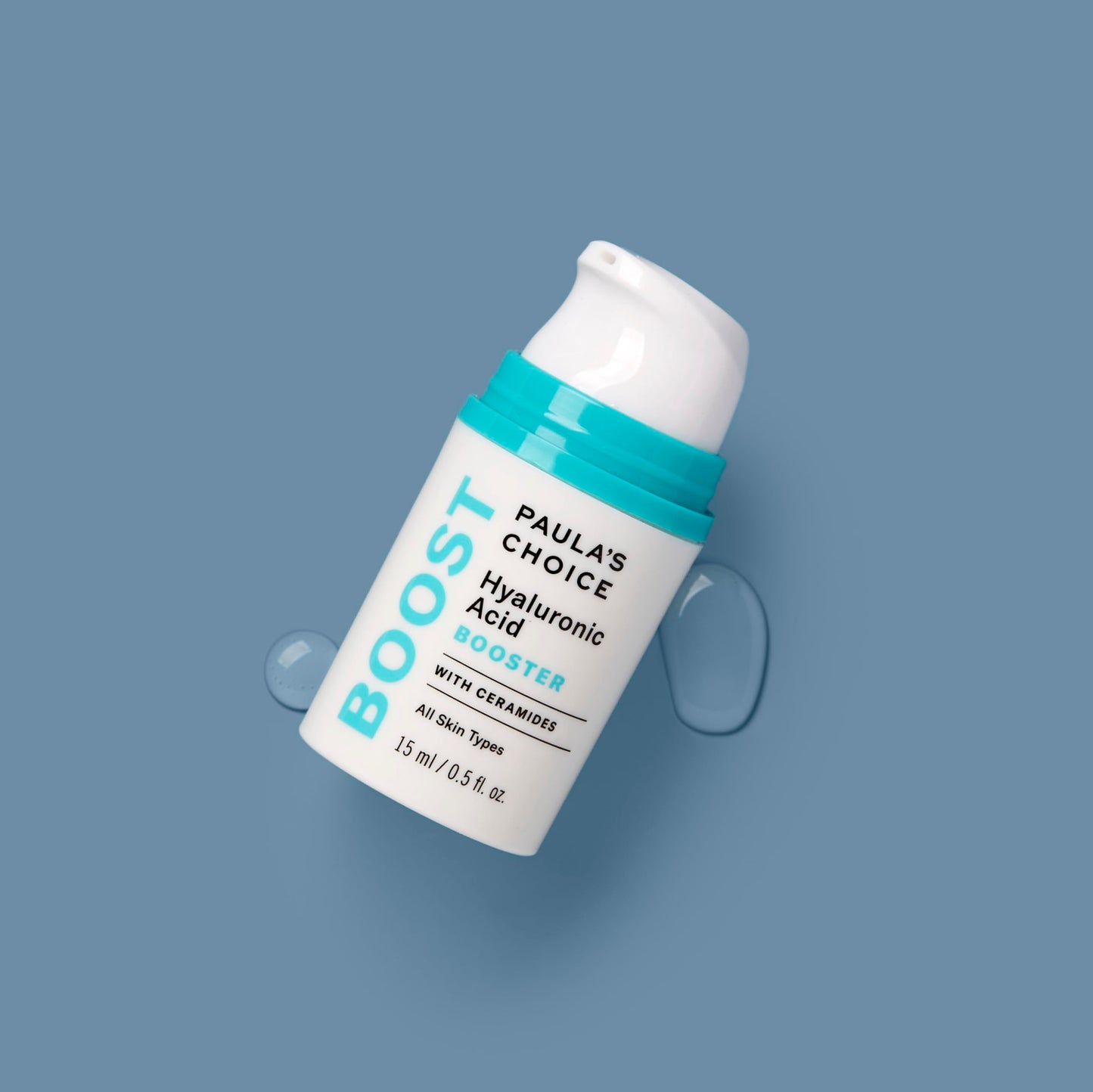 Paula's Choice BOOST Hyaluronic Acid Booster Face Serum with Ceramides, Plumps Fine Lines and Wrinkles, Hydrating Hyaluronic Acid Gel for Dry Skin, Fragrance-Free, 0.5 Fl Oz
