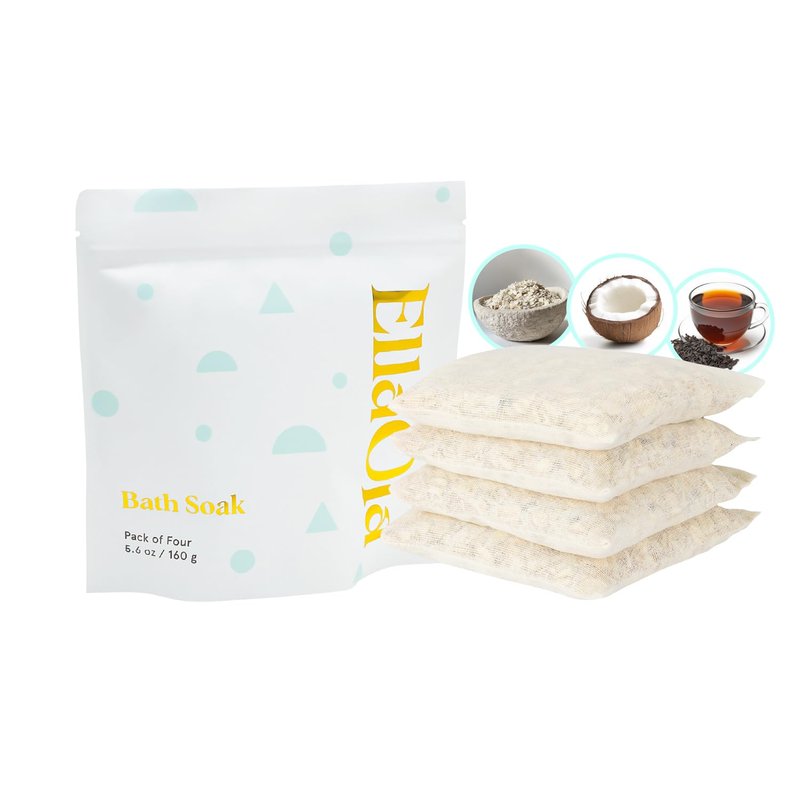 Oatmeal Bath Soak for Babies, Kids & Adults - Fragrance-Free Bath Tea with Prebiotics for Dry, Eczema-Prone Skin | 4 Soaks