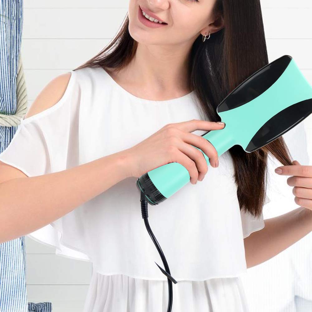 Hair Dryer Comb Home Hair Dryer Comb Hair Dryer Hot Air Brush Styling Hair Dryer Brush Hair Dryer And Styler, Three Gear Adjustment, Home Salon Use，Green [US]