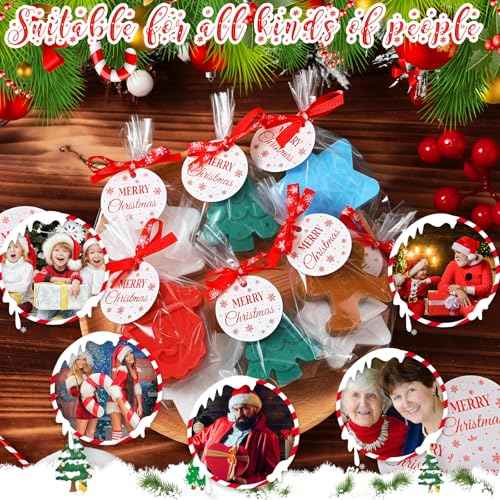 30 Set Christmas Soap Bar Gift Set Christmas Handmade Xmas Tree Santa Clause Gingerbread Snowflake Soaps Bulk Holiday Stocking Stuffer Party Favors for Bathroom(Multicolor,Mixed Style)