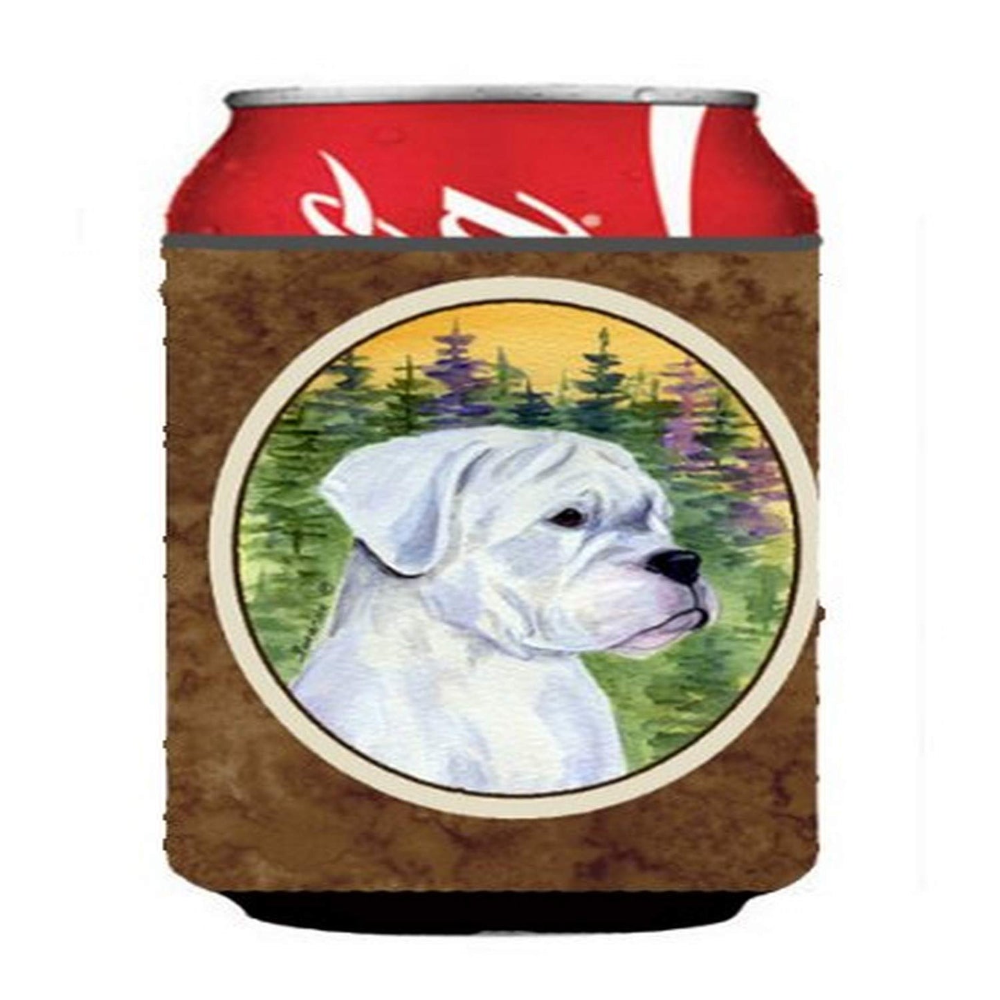 Caroline's Treasures SS8198CC Boxer Can or Bottle Hugger Cooler Washable Drink Sleeve Collapsible Beverage Insulated Holder, Can Hugger, Multicolor