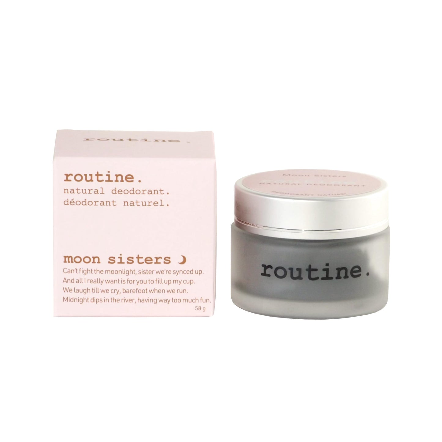 Routine. Natural Deodorant (2 Fluid Oz.) Moon Sisters | Aluminum Free Natural Deodorant for Women & Men | Rose, Neroli, Lavender & Vetiver (Cream Jar Formula)
