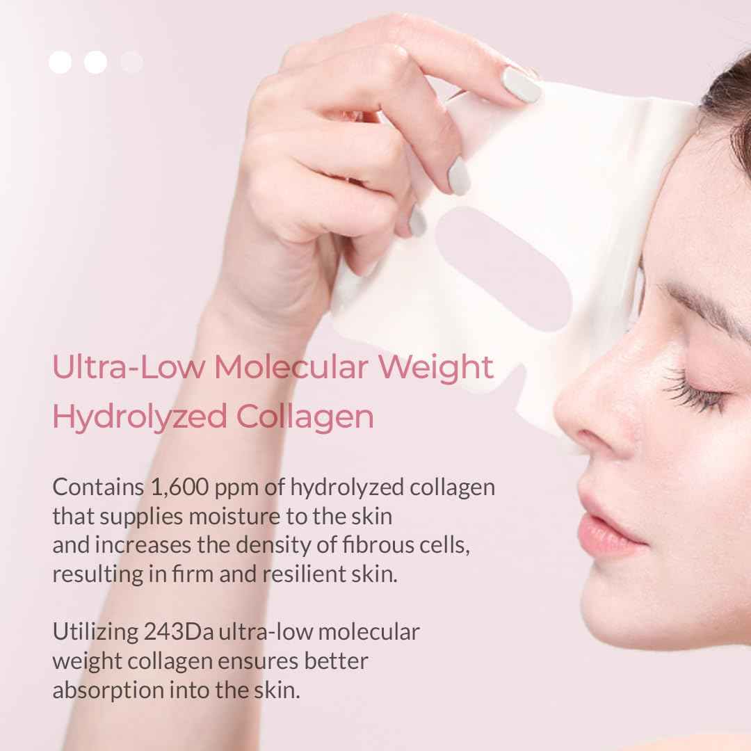 KIERA Vitalizing Collagen Gel Mask 1.42oz(40g) x 4ea | Hydrolyzed Collagen, Overnight Moisturizing, Lifting Hypoallergenic Face Mask For All Skin Types