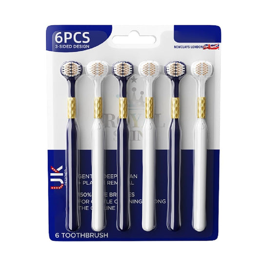 3 Sided Toothbrush for Adults with Soft Hair, high-end Combination Brush Head, Teeth Protection, Tongue Cleaning, Couple Style