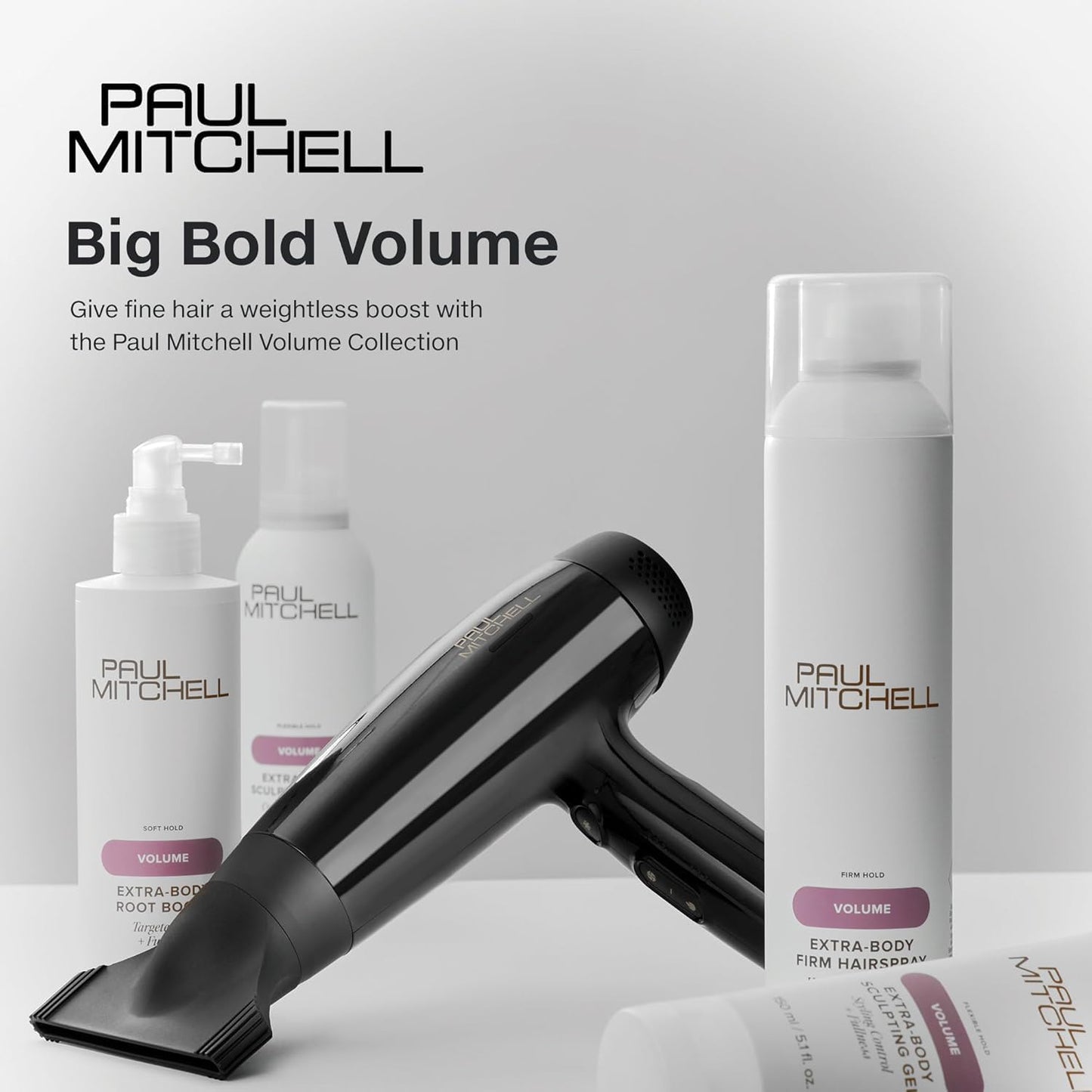 Paul Mitchell Extra-Body Firm Hairspray, Extreme Hold, Maximum Volume + Humidity Resistance, For Fine Hair, 9.5 oz