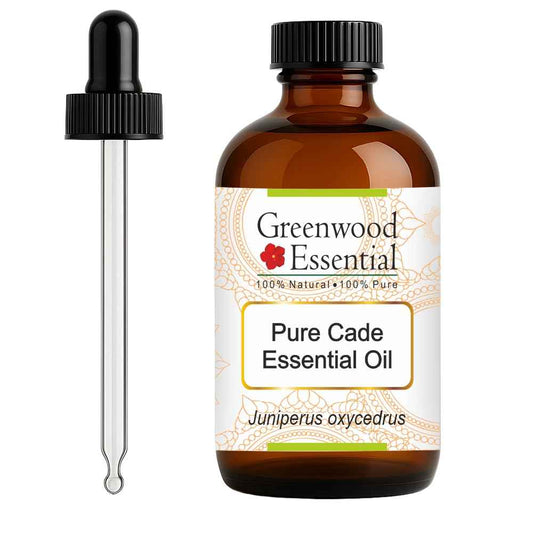 Greenwood Essential Pure Cade Essential Oil (Juniperus oxycedrus) with Glass Dropper Steam Distilled 120ml (4 oz)
