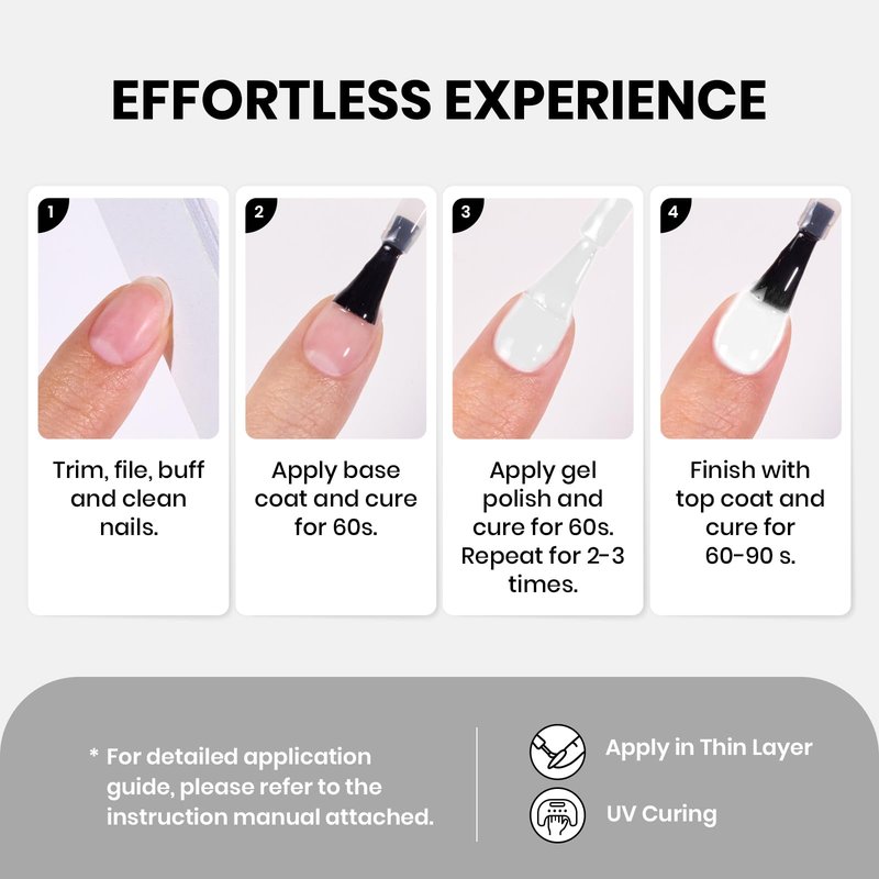 Beetles White Gel Nail Polish - 1PC 15ml White Summer Colors Gel Polish Soak Off UV French Nails Art Manicure Salon DIY Design at Home
