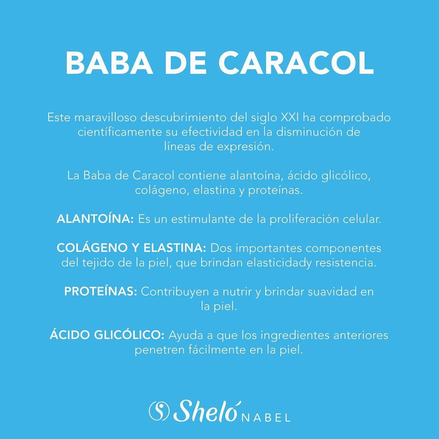 Sheló NABEL Baba de Caracol - Snail Cream Face Moisturizer
