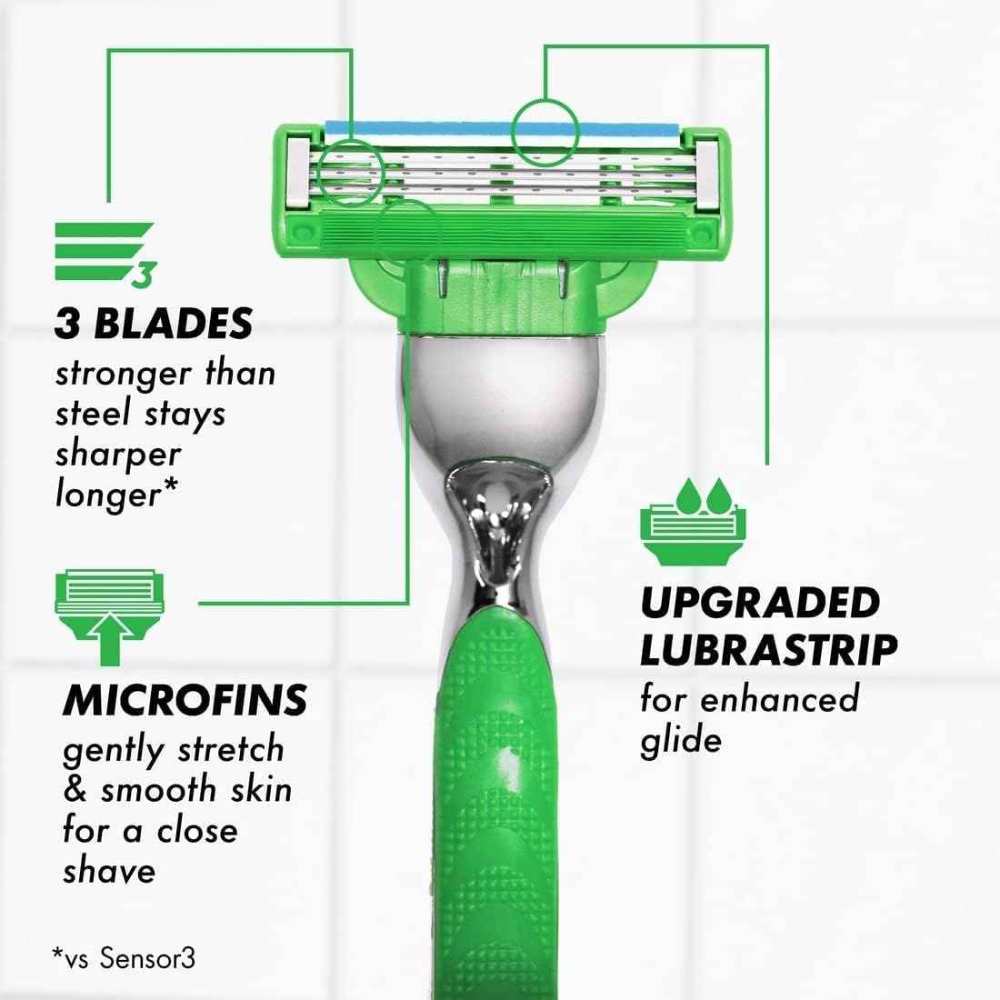 Gillette Mach3 Sensitive Razors for Men, 1 Handle, 5 Blade Refills, Designed for Sensitive Skin