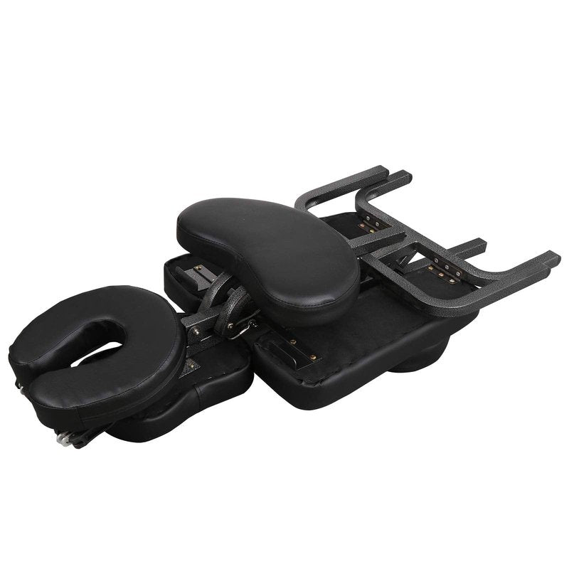 JupiterForce Portable Massage Chair Foldable Lightweight Tattoo Therapy Chair with Adjustable 4 Inches Thick Sponge Face Cradle for Client Spa Salon Massage with Carrying Bag (Black)
