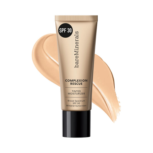 bareMinerals Complexion Rescue Tinted Moisturizer SPF 30 - Tinted Mineral Sunscreen for Face with Hyaluronic Acid + Squalane - 24HR Hydrating, Dewy Hydrating Skin Tint - Vanilla 02 (1.18 oz)