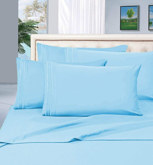 Elegant Comfort 2-Piece 1500 Thread Count Egyptian Quality Ultra Soft Wrinkle, Fade, Stain Resistant Pillowcases, Standard Size, Aqua