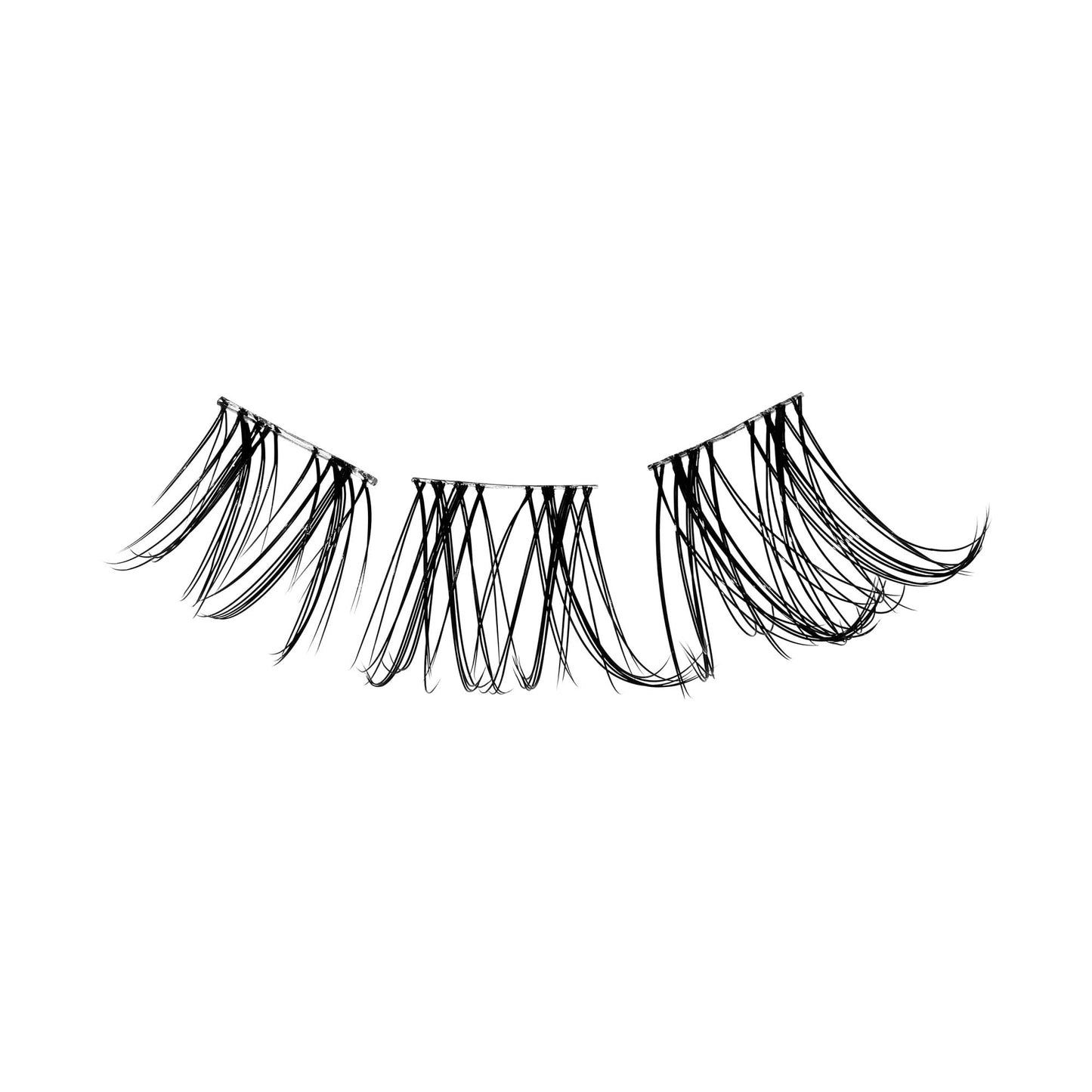 Falscara Soft Wispy Lash Clusters Kit, 36 Clear Band At-Home Lash Extensions with Bond, Seal & Applicator, 10mm - 14mm Lightweight Microband Wisps, Reusable Underlash Clusters, Up to 14 Days Wear