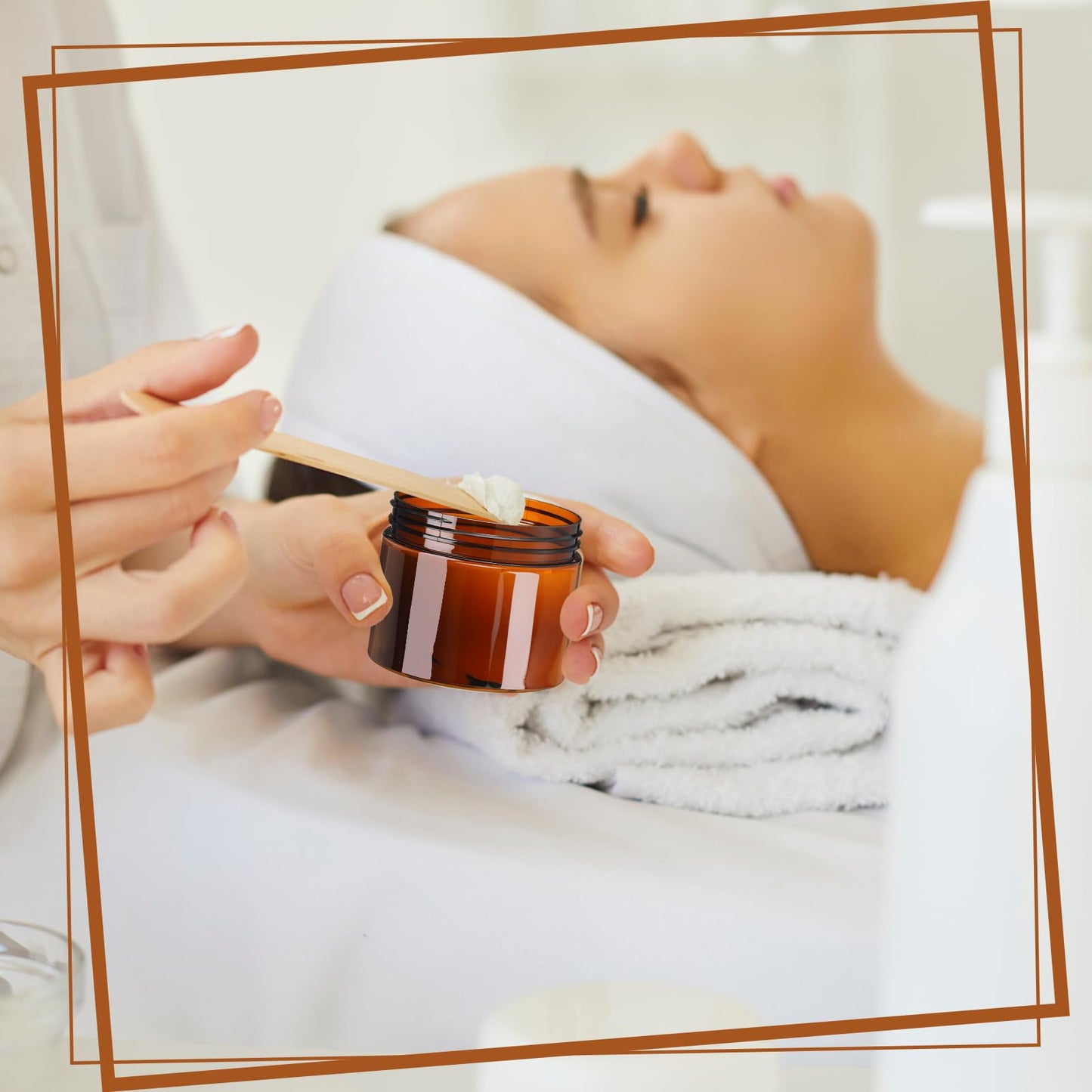 Tanlade 100 Pcs 2 oz Amber Plastic Cosmetic Jars with Lids Empty Leak Proof Container Refillable Cosmetic Jars Airtight for Cream, Lotion, Powder, Ointment, Beauty Products Travel Storage(Round)