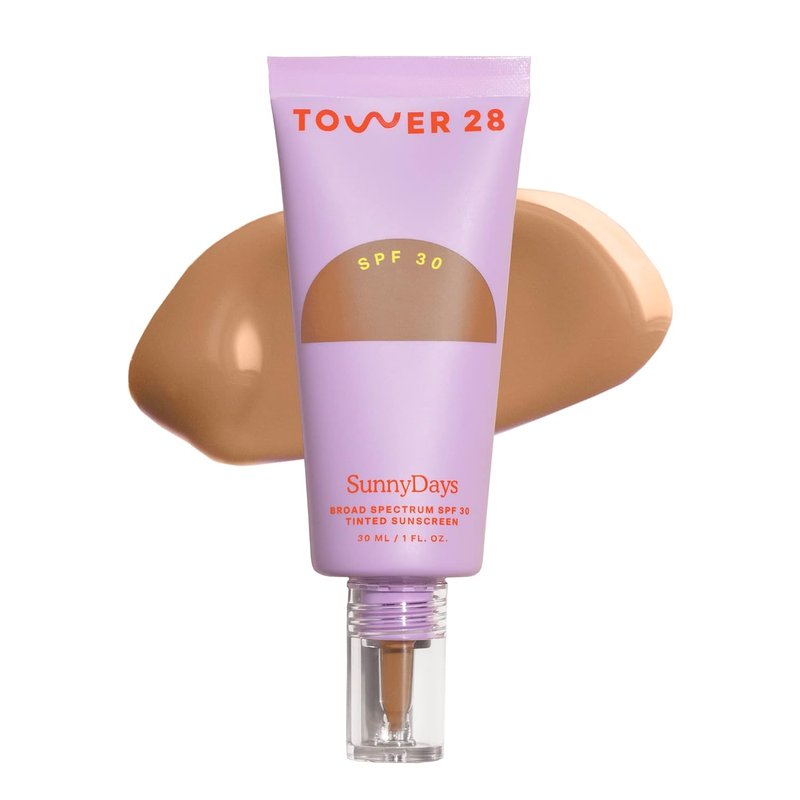 Tower 28 SunnyDays SPF 30 Tinted Moisturizer - Buildable Coverage Foundation & Mineral Sunscreen for Sensitive Skin - 35 Medium/Neutral (1 oz)