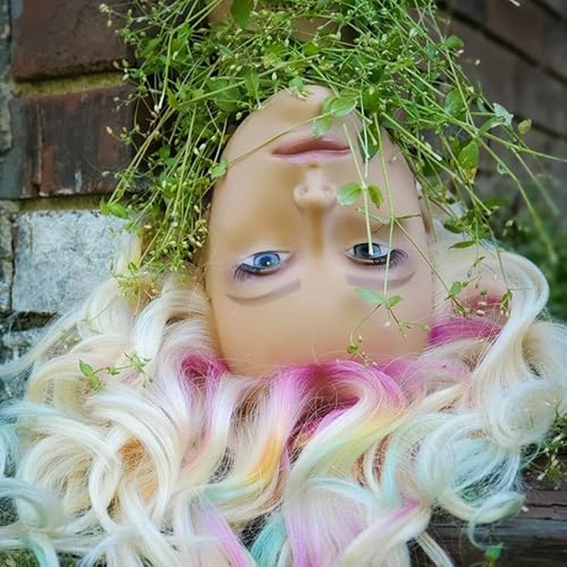Olivia- [100% European Hair Mannequin], Cosmetlogy Training Head Doll, Platinum Blonde (17 inch)