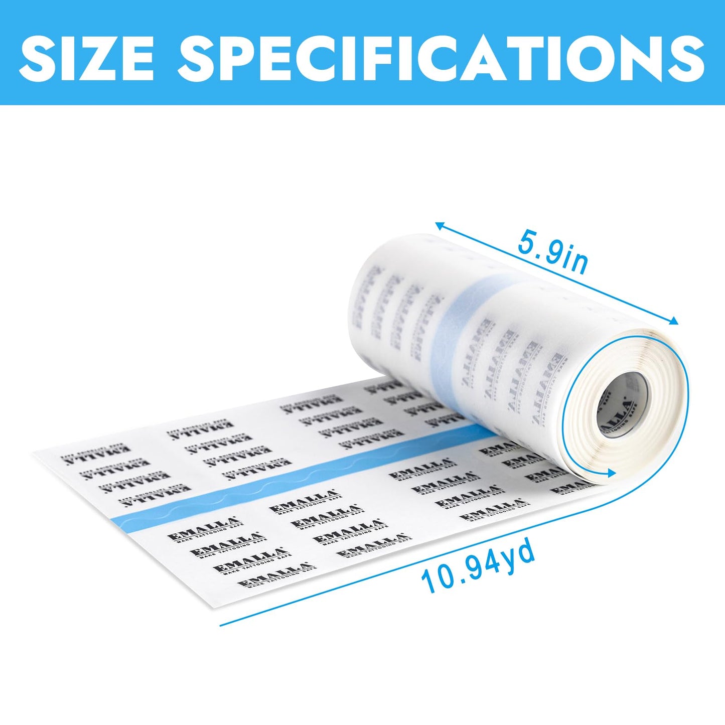 Tattoo Aftercare Bandage - 5.9“ X 10.9 Yards Second Skin Tattoo Cover Invisible Matte Latex-Free Waterproof Tattoo Bandages Tattoo Wraps for Healing Tattoo Protection Film