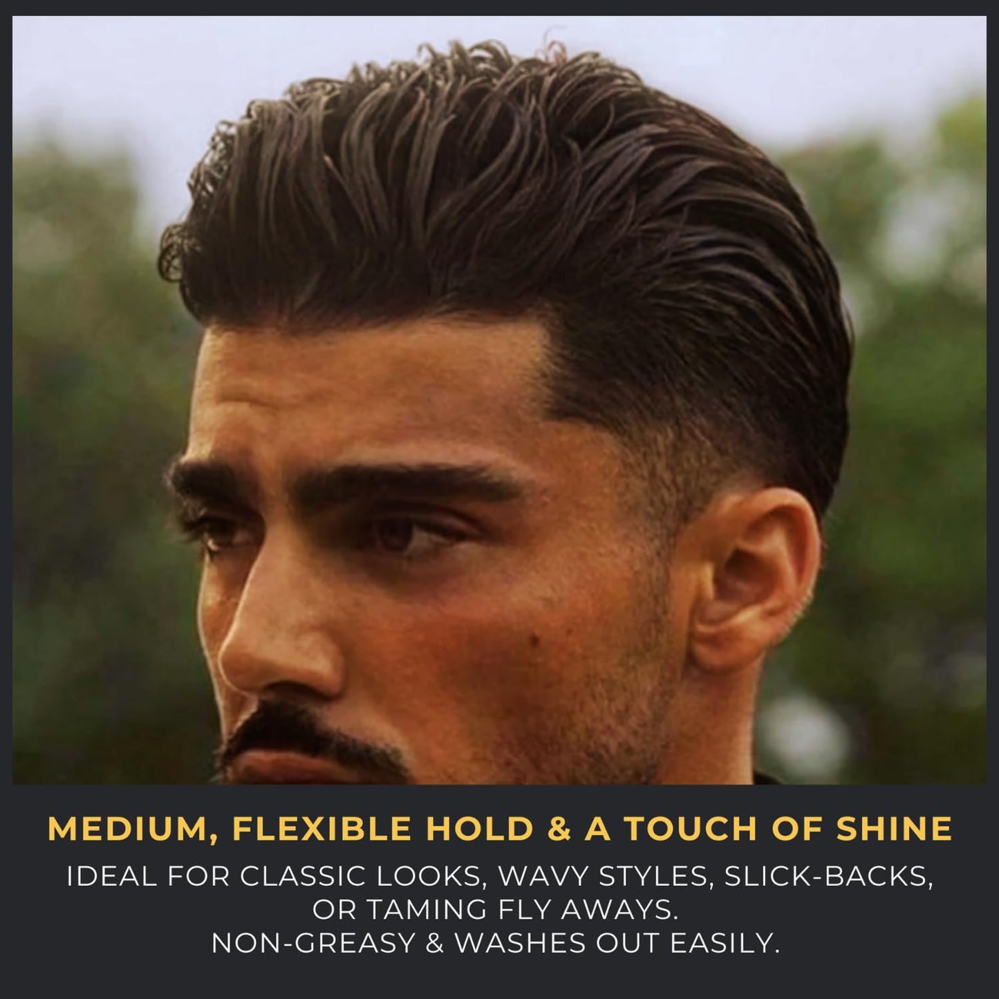 BRIGHTSIDE Hybrid Pomade - Flexible Hold Light Shine - Water Based - Shea Butter Beeswax, Jojoba Oil, & Ozokerite Blend - For All Hair Types - Easily Washes Out - Premium Hair Styling Product (2.5oz)