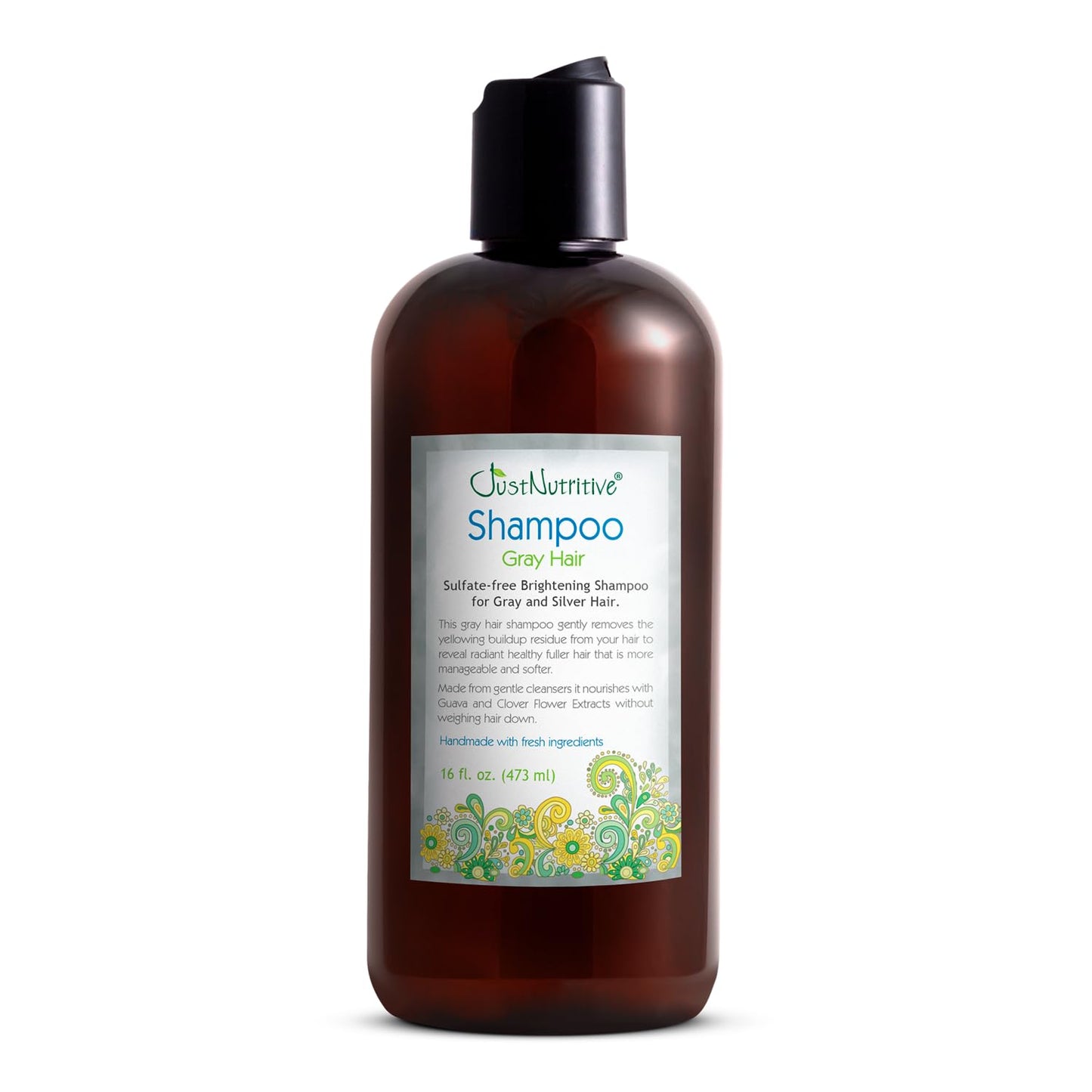 Gray Hair Shampoo - Natural Treatment for Gray Hair | 16 Oz Just Nutritive Formula