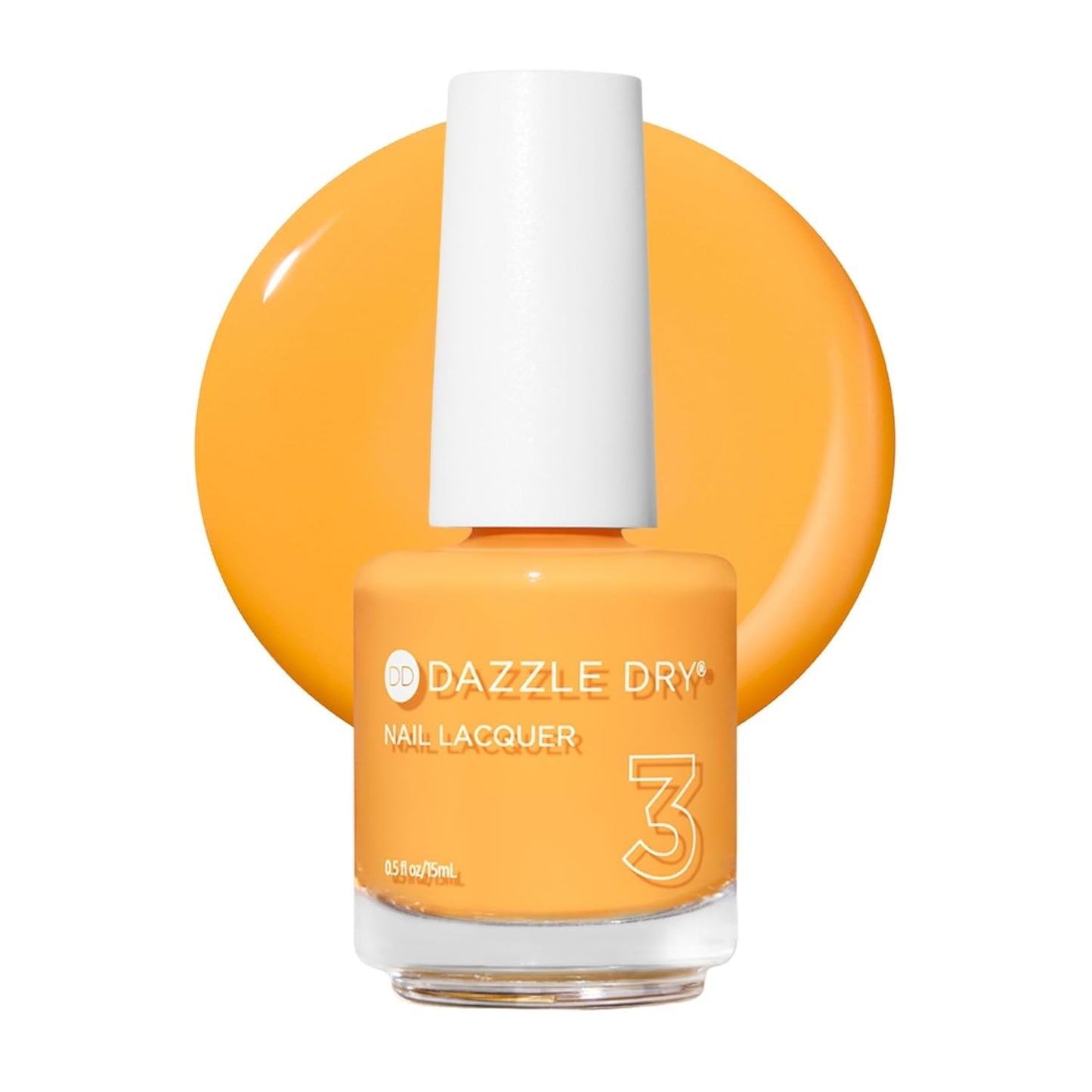 Dazzle Dry Nail Lacquer - Go Go Mango Amber Yellow Semi-Sheer Cream | 0.5 Fl Oz