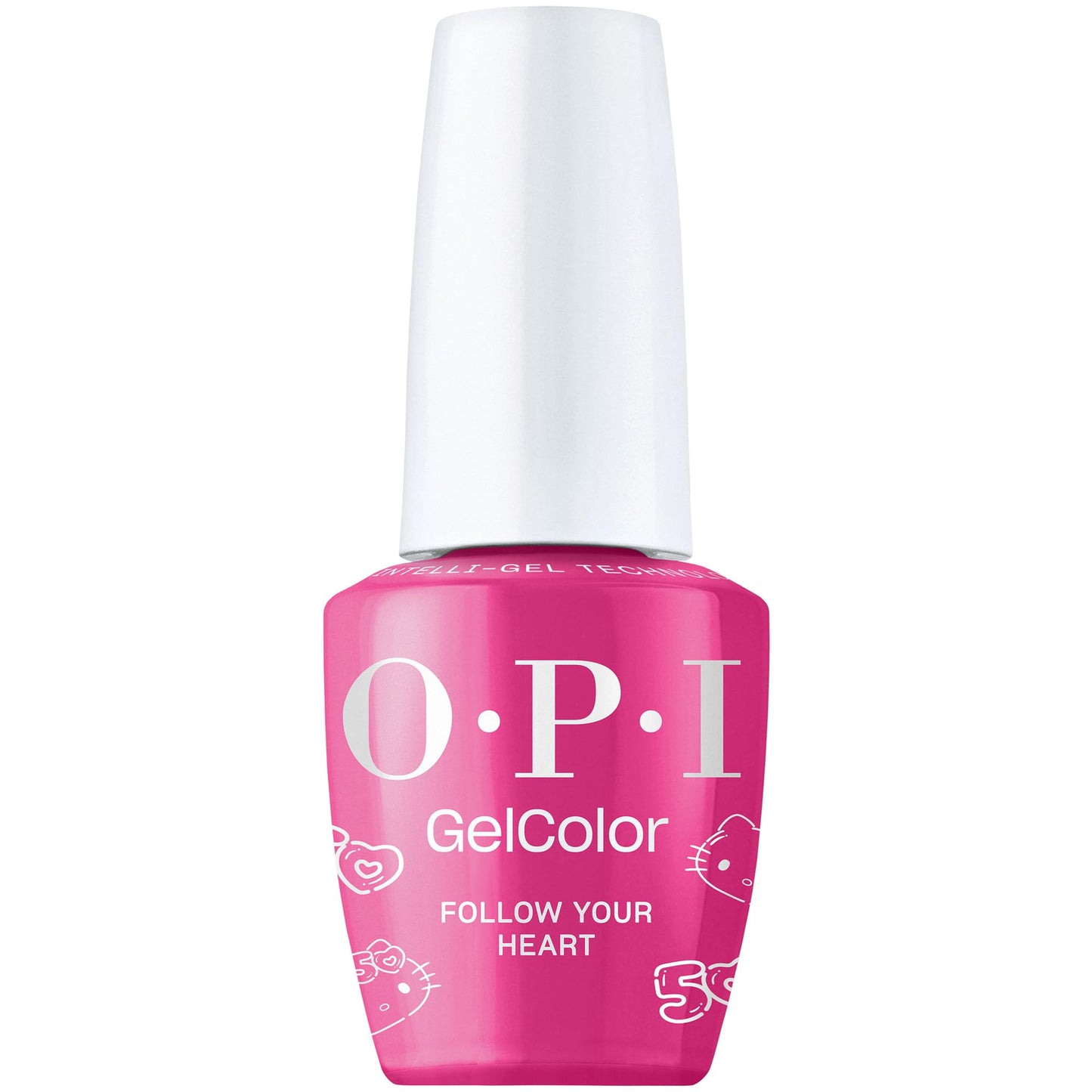 OPI GelColor Follow Your Heart | Opaque Bright Pink Crème UV Cure Gel Nail Polish | Hello Kitty Limited Edition Collection