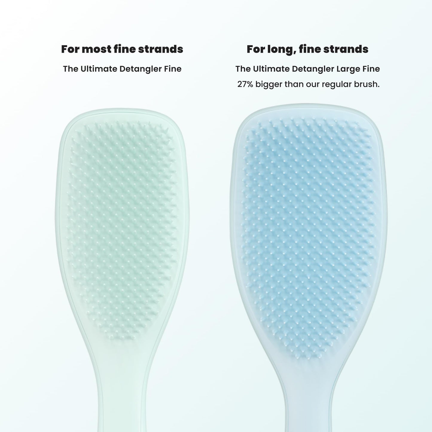 Tangle Teezer Fine Ultimate Detangler Brush, Dry & Wet Hair Brush to Detangle & Reduce Breakage for Fine Hair Types, Large, Seafoam Blue