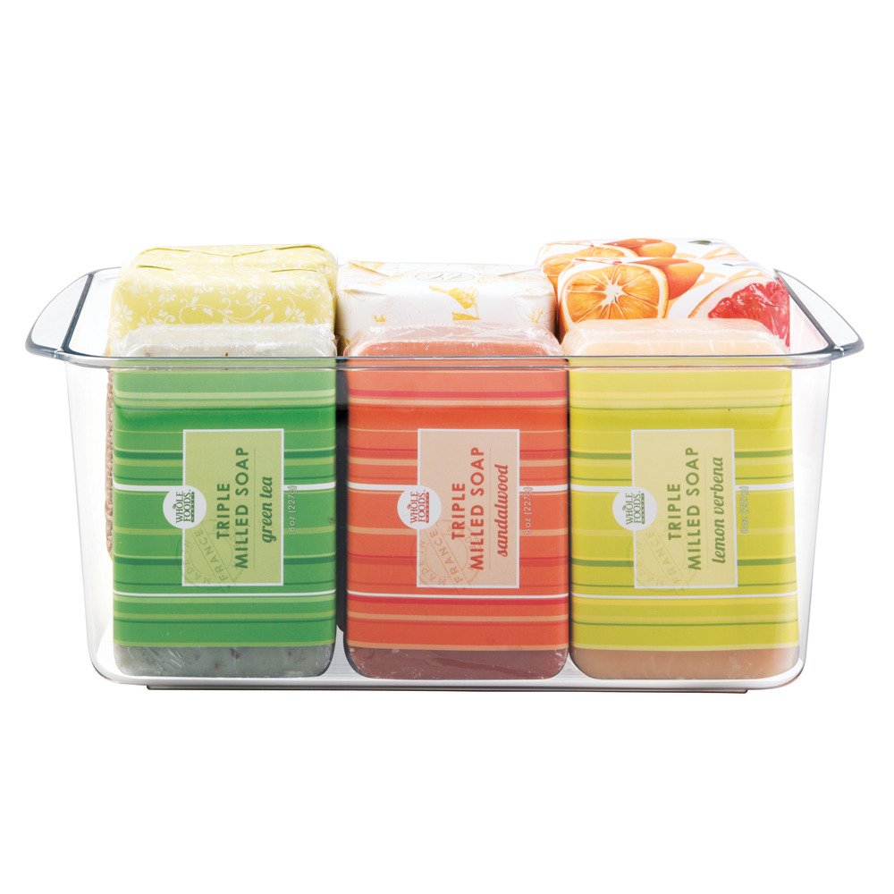 InterDesign Linus Bin, Clear, 6" x 10-1/4" x 4" h