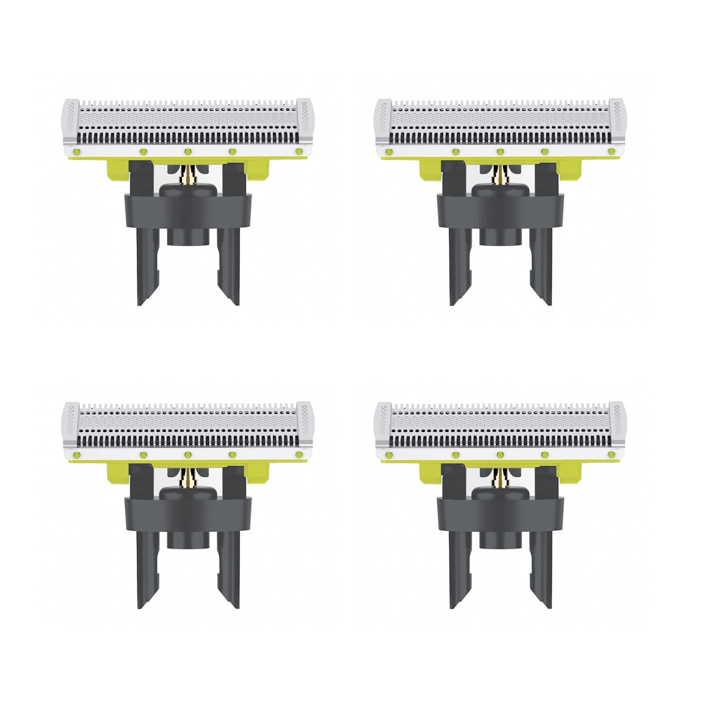 4 Pack Replacement Blades with 5 Guide Combs Guards Kit Compatible with Philips Norelco Oneblade QP2515,QP2520,QP2530,QP6510,QP6520,QP6530…Models.
