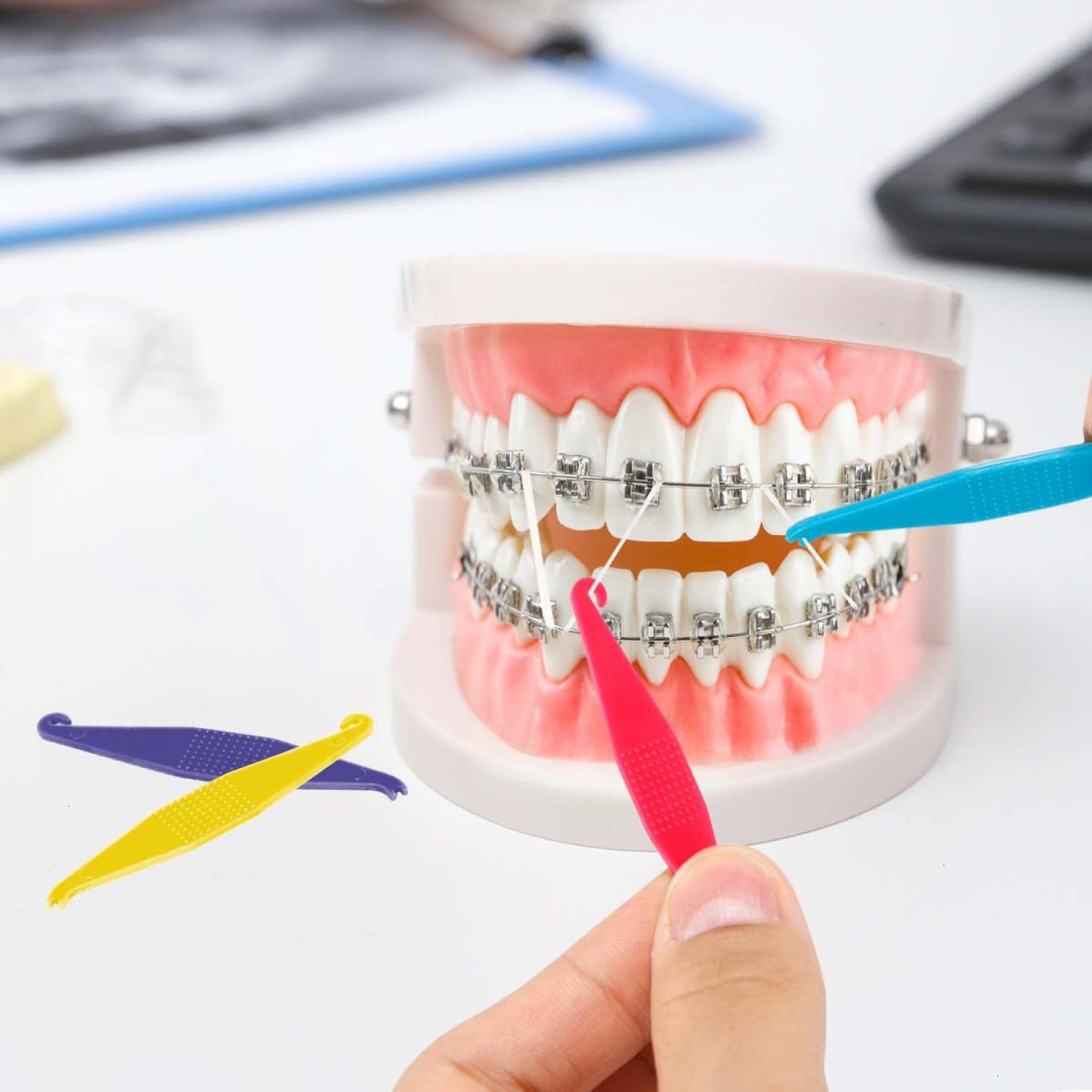 SenseYo Colorful Dental Elastic Braces Rubber Bands - 200 Pcs Orthodontic Tool | Pack of 2