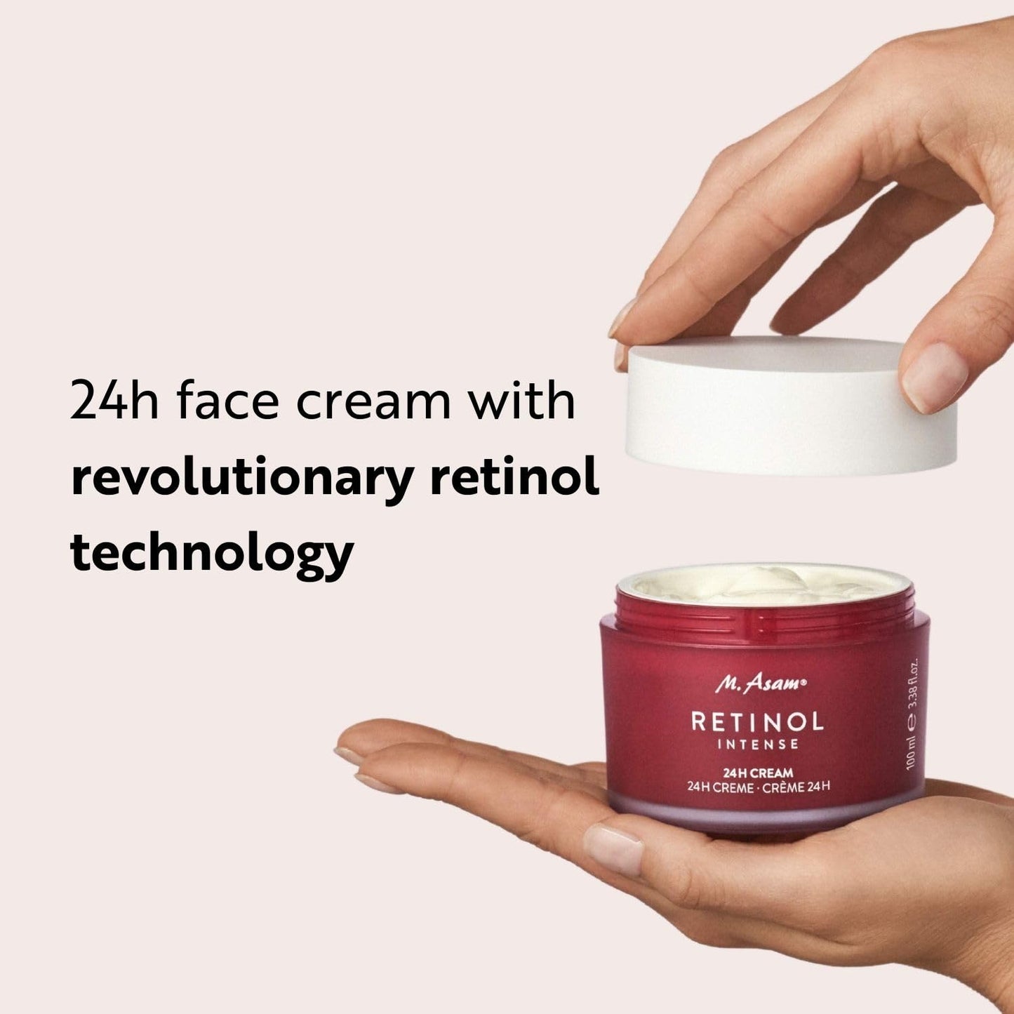 Retinol Intense 24h Cream - Anti-Aging Face Moisturizer with Hyaluronic Acid | 3.38 Fl Oz, Unisex Skin Care