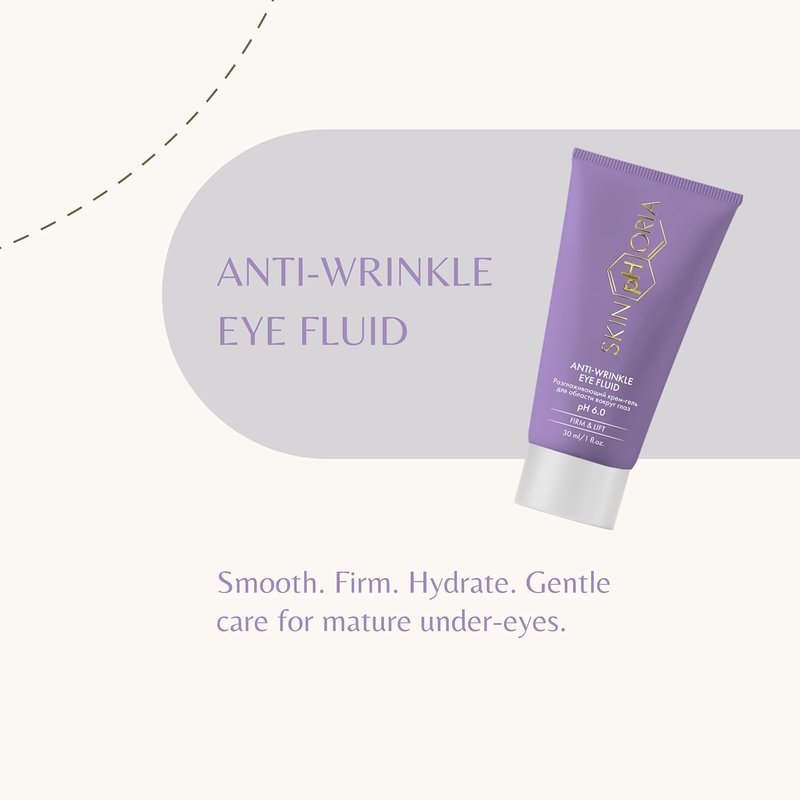 Anti-Wrinkle Eye Fluid - Collagen, Squalane & Hyaluronic Acid | Smooth Fine Lines & Reduce Puffiness - 30ml