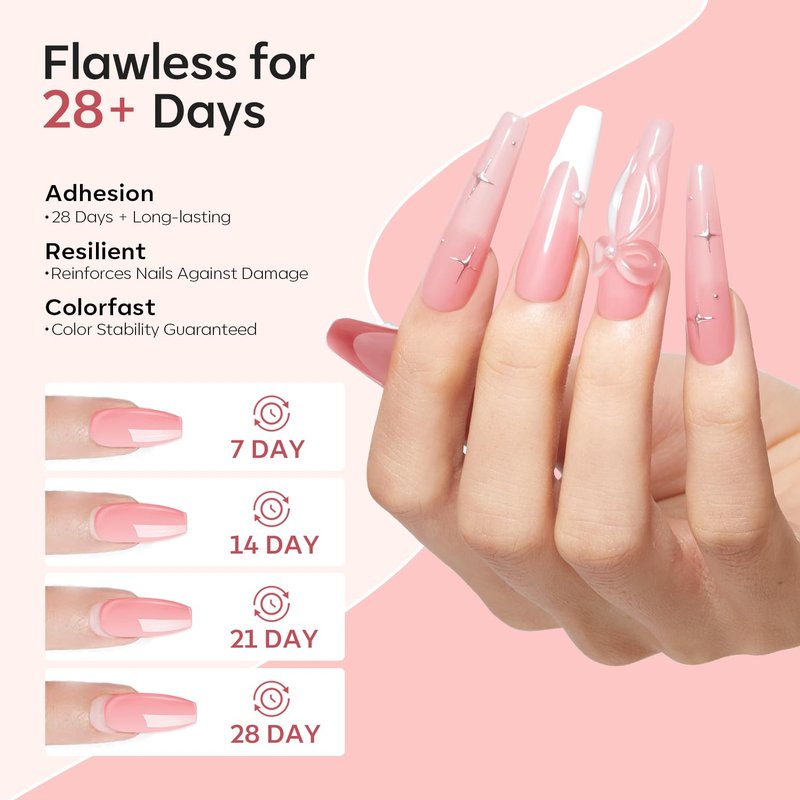 Modelones Acrylic Powder, 4.23oz Upgraded Cover Pink Nail Acrylic Powder for Nail Art 3D Carving French Nails Extensions, Non-Yellowing, Valentines Day Gifts for Women