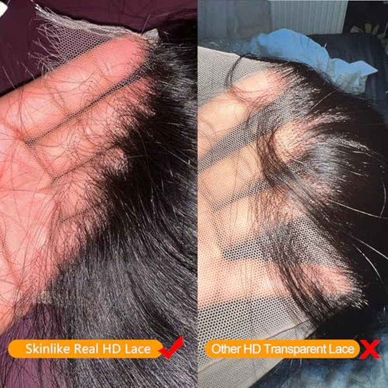 MEODI 13x4 Skinlike HD Lace Frontal Only, Bleached Small Knot Pre-plucked Natural Hairline Straight Human Hair 12 Inch