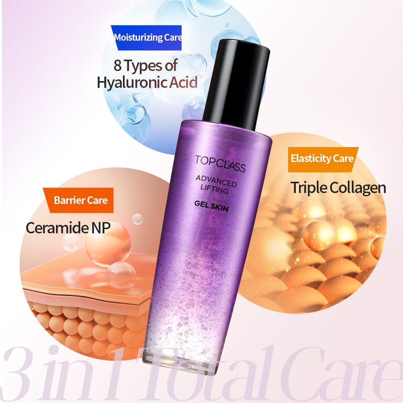 CHARMZONE TopClass Advanced Lifting Gel Skin 4.06 oz (120ml) – Collagen-Infused Lifting Formula for Enhanced Firmness, Deep Hydration, and Restored Elasticity