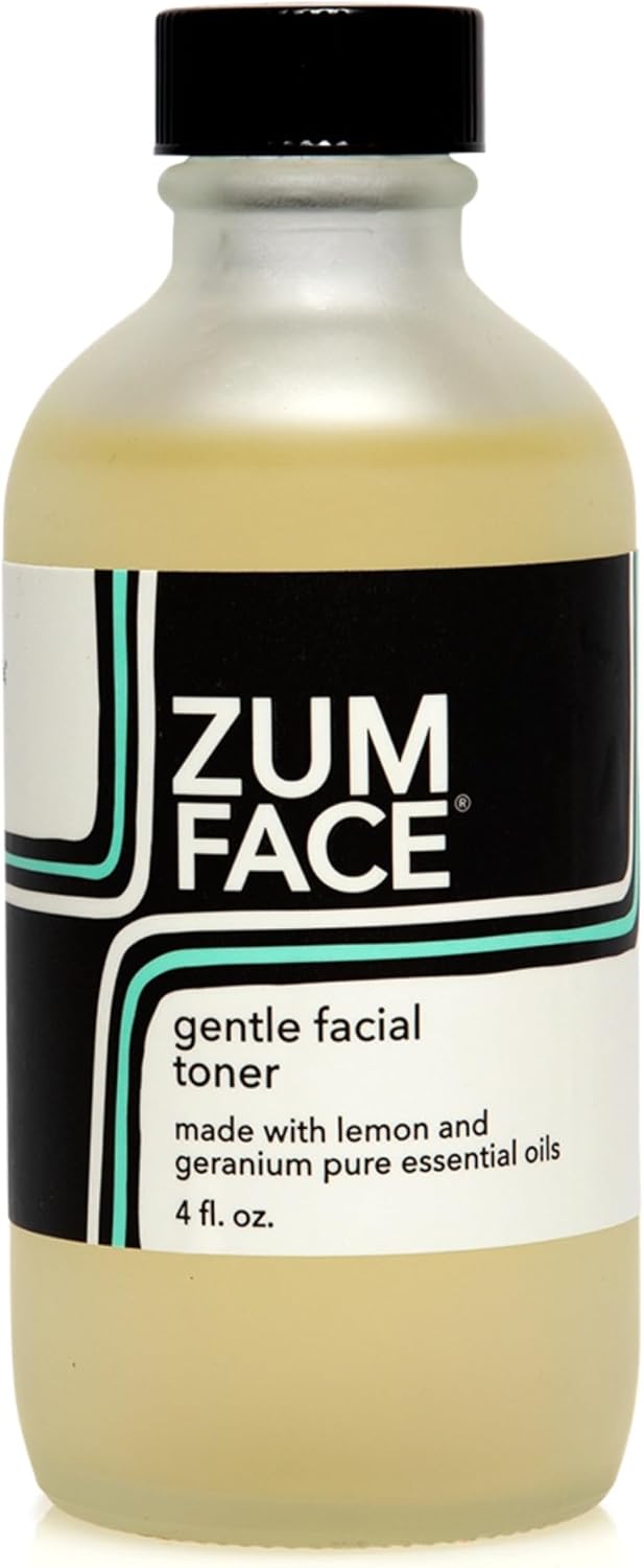 Gentle Facial Toner - Natural Witch Hazel Formula for All Skin Types | Lemon & Geranium Scent - 4 fl oz